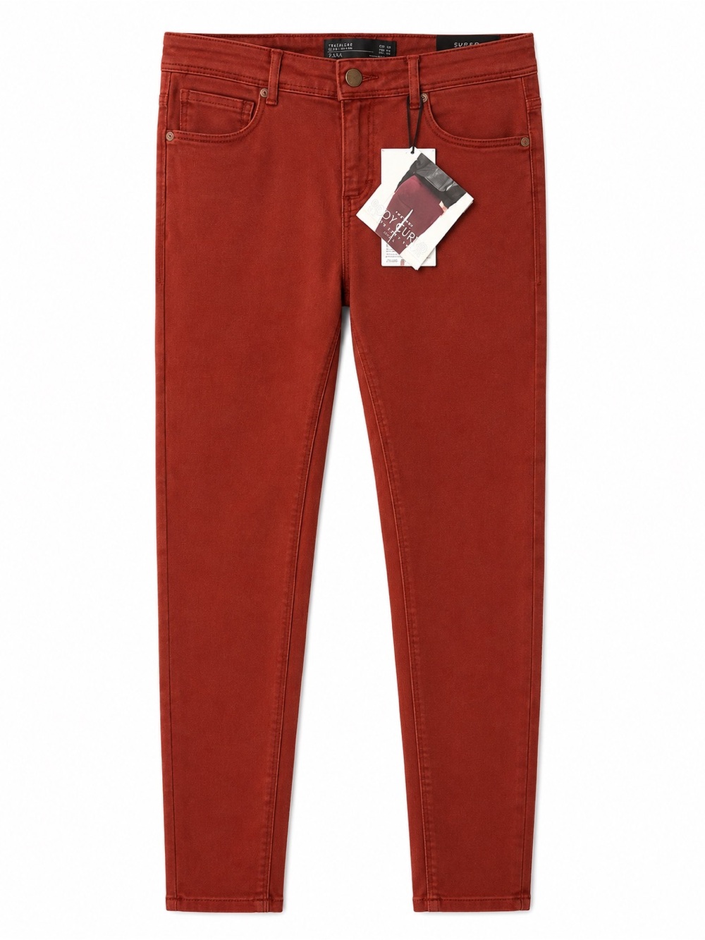 Zara Trafaluc Body Curve Maroon Skinny Pants – Size 4 – NWT
